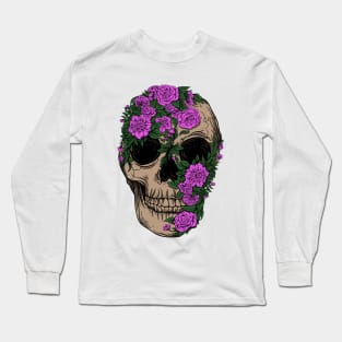 Skull Flower Artwork Long Sleeve T-Shirt